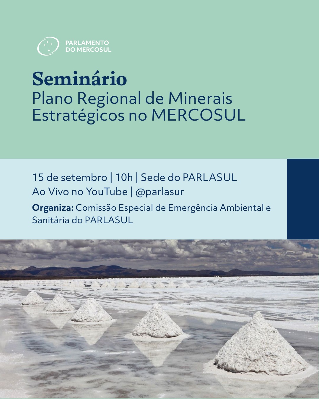 PARLASUL promove Seminrio para um Plano Regional de Minerais no MERCOSUL
